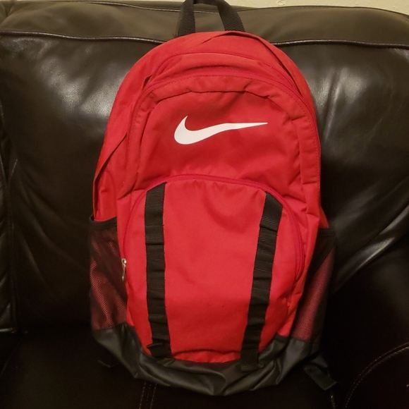 nike backpack red and black